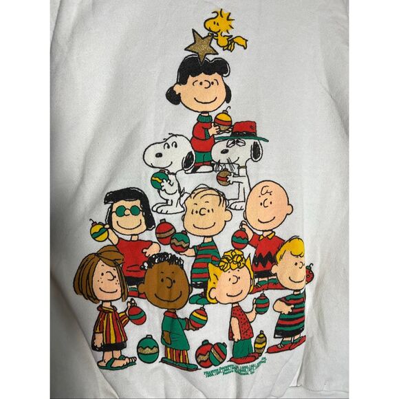 Vintage 90s Peanuts Christmas Tree Charlie Brown Sweater - Picture 2 of 8